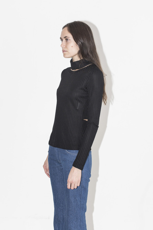 Sandy Liang Black Stevie Top Sandy Liang Black Stevie Top