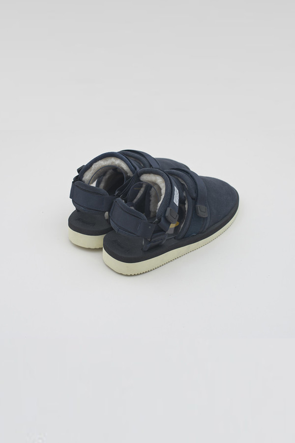 Men's Suicoke Navy Shearling Sandal Men's Suicoke Navy Shearling Sandal