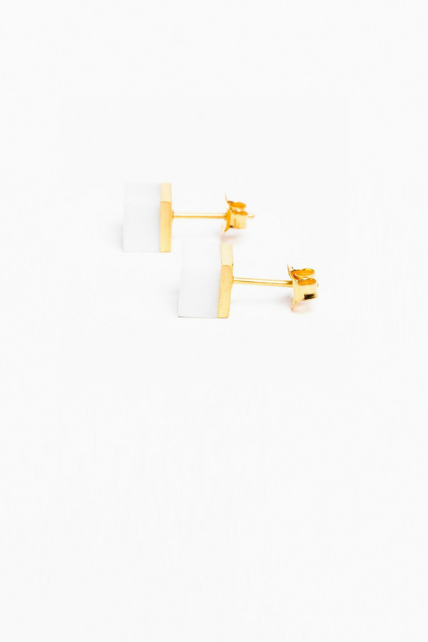 Ming Yu Wang White Agate Cubic Earring Ming Yu Wang White Agate Cubic Earring