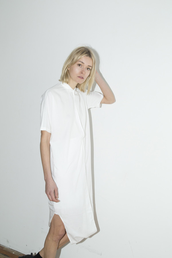 White Cotton Twist Dress White Cotton Twist Dress