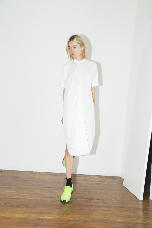 White Cotton Twist Dress White Cotton Twist Dress