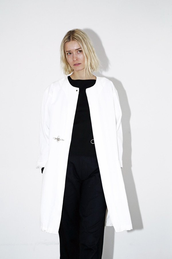 Assembly White Denim No Hood Parka Assembly White Denim No Hood Parka