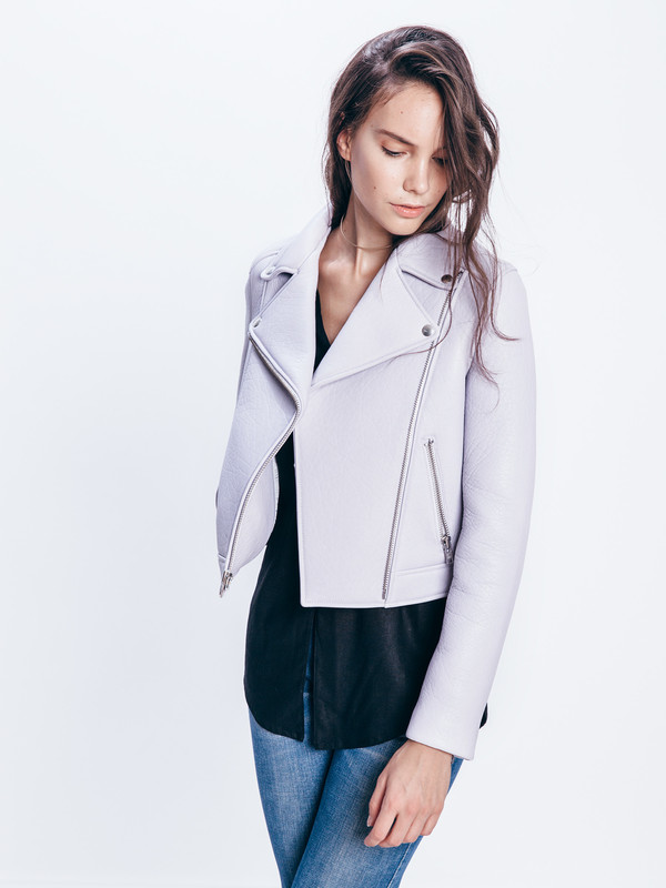 Loeffler Randall Lavander Foam Leather Moto Loeffler Randall Lavander Foam Leather Moto
