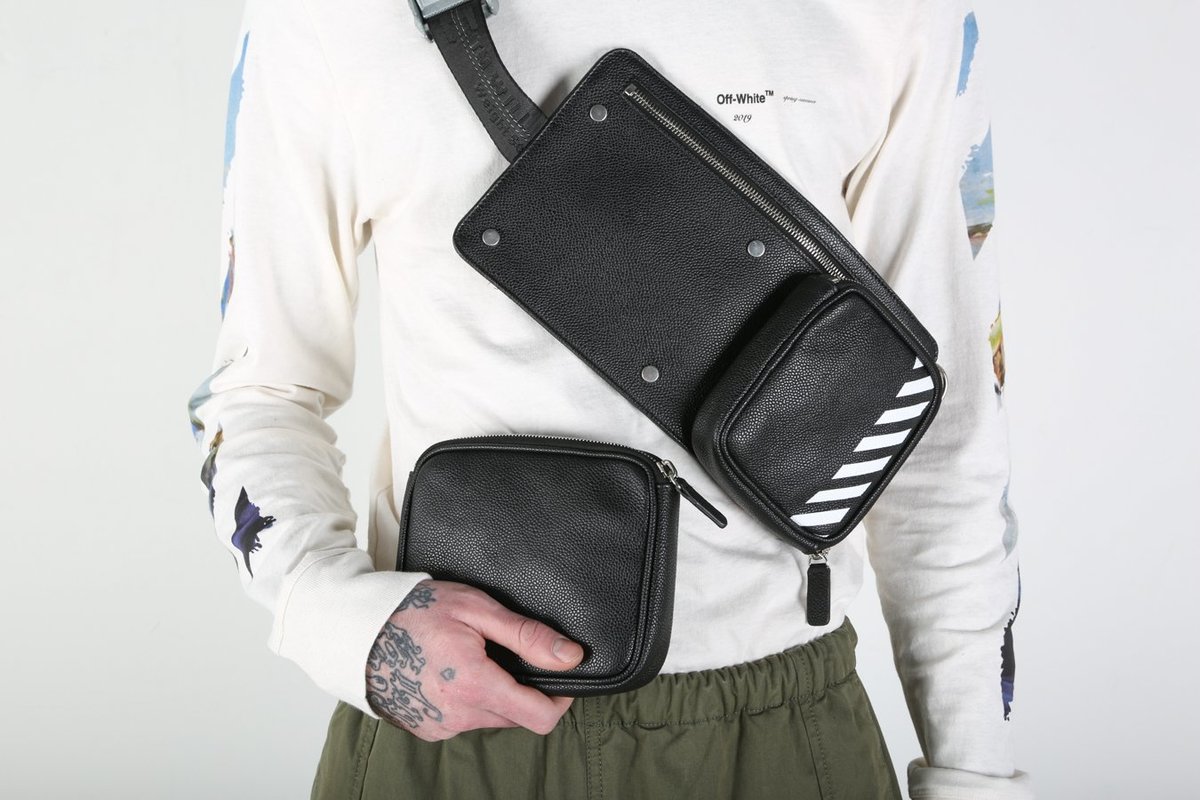 off white hip belt bag