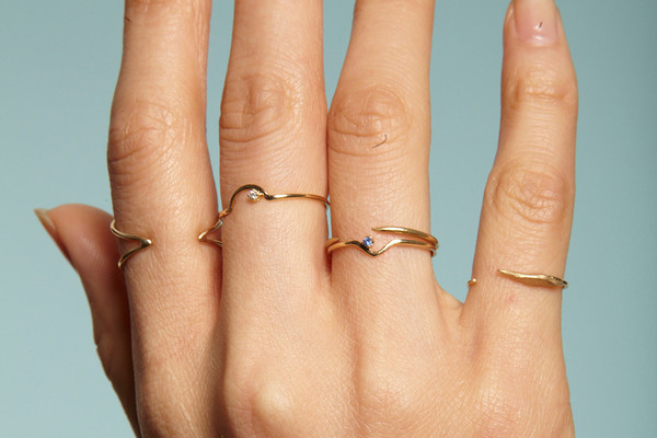 Wwake Gold Triangle Lineage Ring Wwake Gold Triangle Lineage Ring