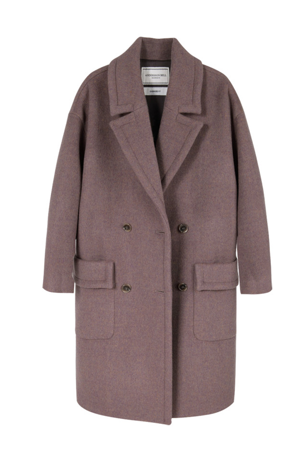 ANDERSSON BELL Alice Oversized Double Breasted Coat- Pink Melange ANDERSSON BELL Alice Oversized Double Breasted Coat- Pink Melange