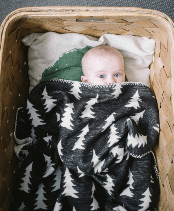 FINE LITTLE DAY GRAN WOVEN CHILD BLANKET WHITE TRIM FINE LITTLE DAY GRAN WOVEN CHILD BLANKET WHITE TRIM