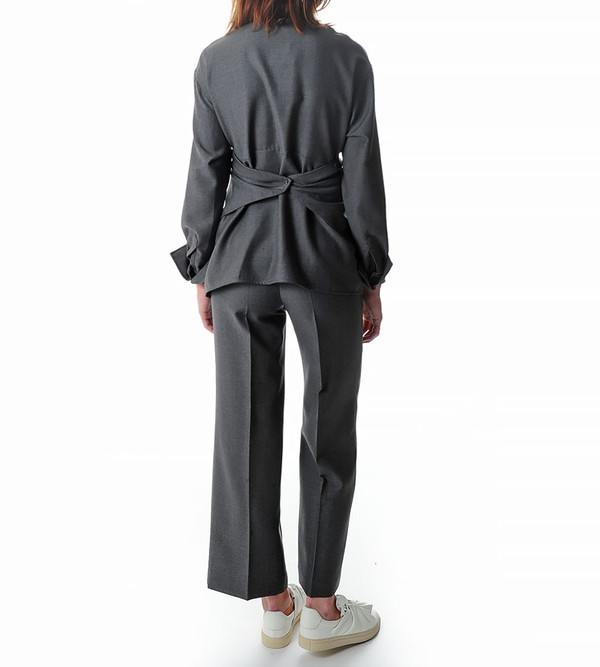 Ports 1961 Grey Blouse with Flap Detail Ports 1961 Grey Blouse with Flap Detail