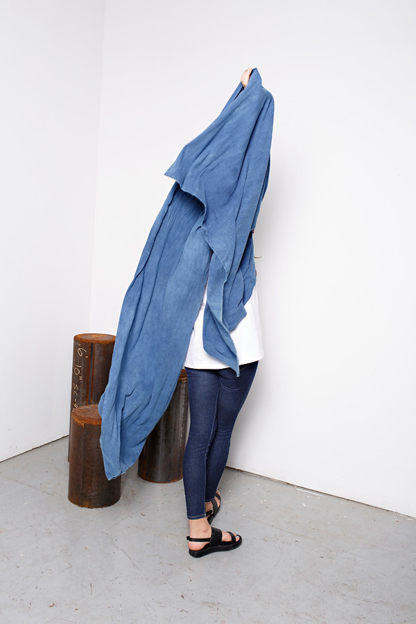 Miranda Bennett Indigo Raw Silk Textile Miranda Bennett Indigo Raw Silk Textile