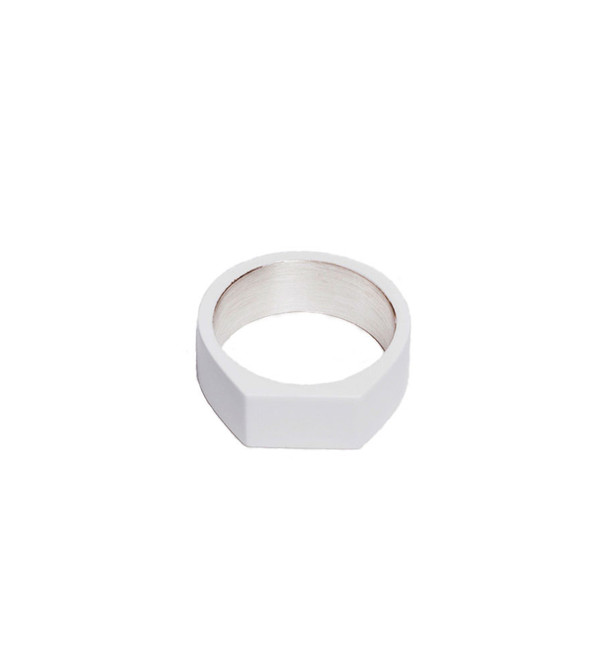 Ming Yu Wang Matte White Paradox Ring Ming Yu Wang Matte White Paradox Ring