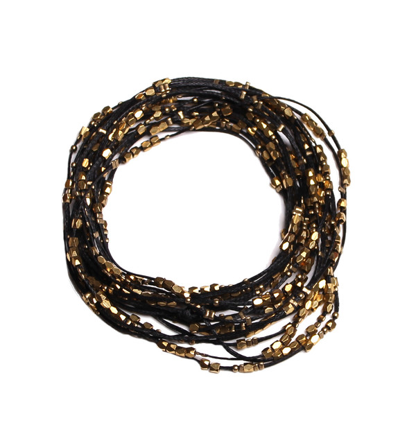 Serefina Glistening Four Strands Necklace Black Serefina Glistening Four Strands Necklace Black