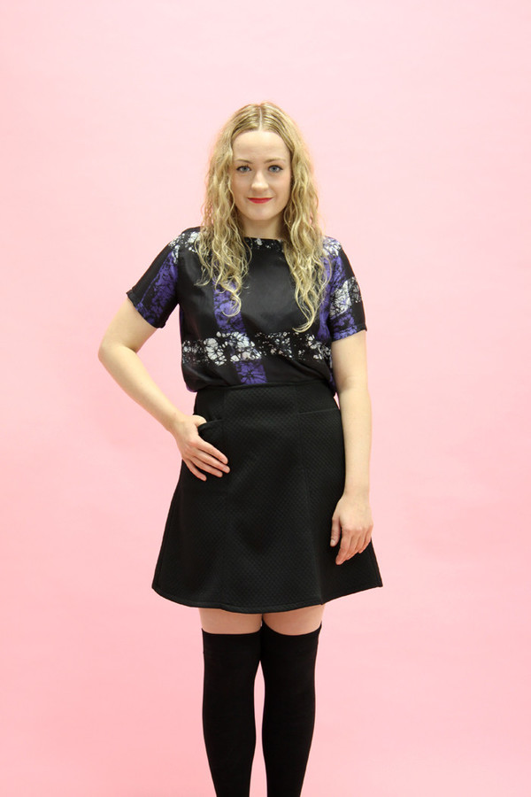 Sara Duke Black A-line Skirt Sara Duke Black A-line Skirt