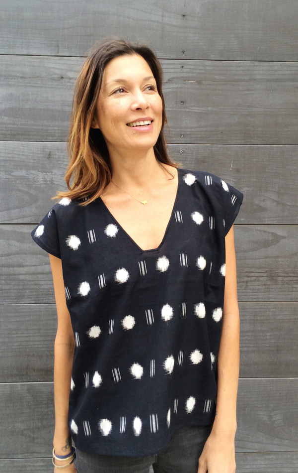 Two Black Ikat T-shirt Two Black Ikat T-shirt