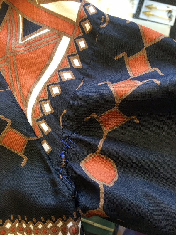 Steel Magnolias Vintage Brown and Navy Patterned Dress Steel Magnolias Vintage Brown and Navy Patterned Dress