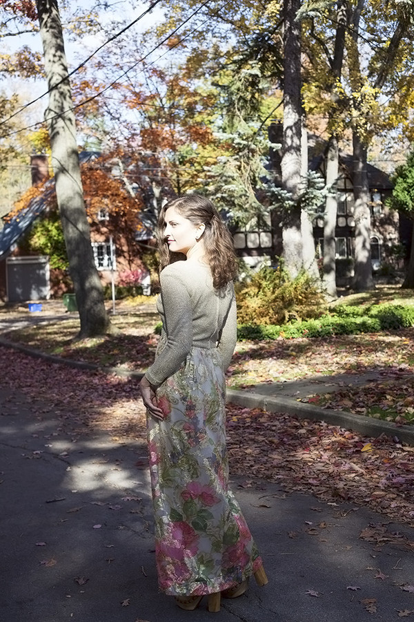 White Elephant Vintage 1970s Golden Maxi Dress White Elephant Vintage 1970s Golden Maxi Dress