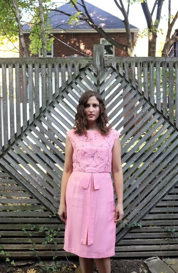 White Elephant Vintage Pink Beaded Dress White Elephant Vintage Pink Beaded Dress