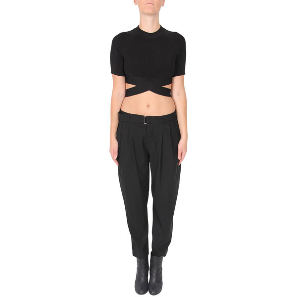 T By Alexander Wang Criss Cross Short Sleeve Top T By Alexander Wang Criss Cross Short Sleeve Top