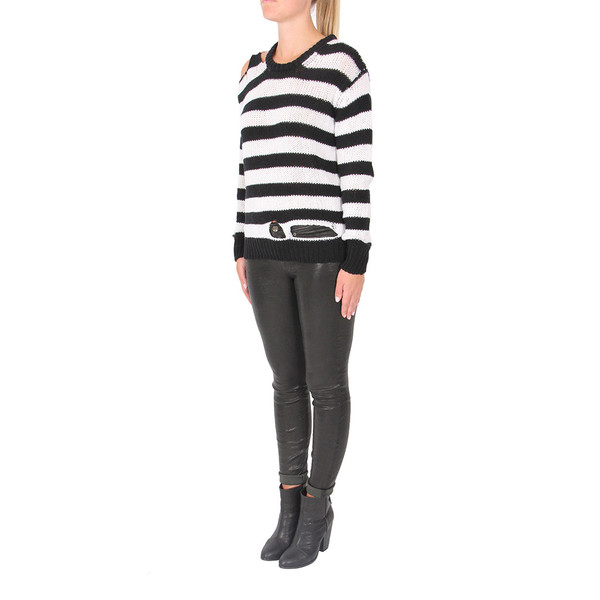 R13 Distressed Striped Cashmere Sweater R13 Distressed Striped Cashmere Sweater