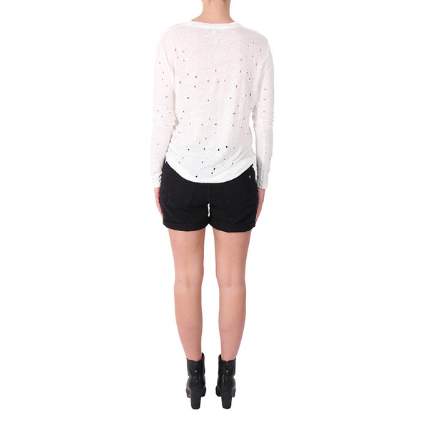 IRO Marvina Long Sleeve Holey Tee IRO Marvina Long Sleeve Holey Tee