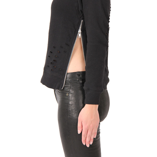 R13 Shredded Side Zip Sweater R13 Shredded Side Zip Sweater