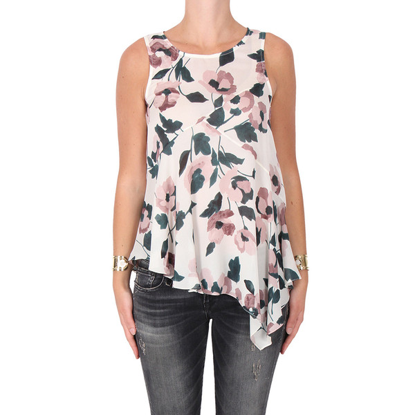 Suno Silk Floral Print Top Suno Silk Floral Print Top