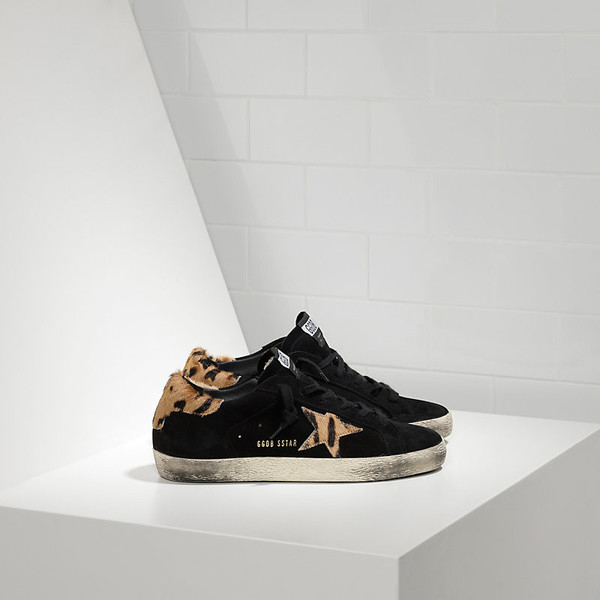 Golden Goose Superstar in Nubuck Leather and Pony-Skin Star Golden Goose Superstar in Nubuck Leather and Pony-Skin Star