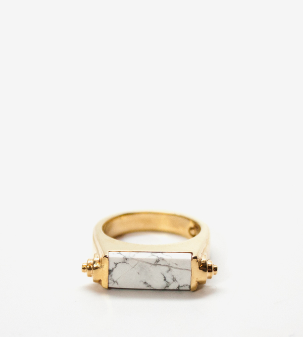 Luz Ortiz Nova Howlite Ring Luz Ortiz Nova Howlite Ring