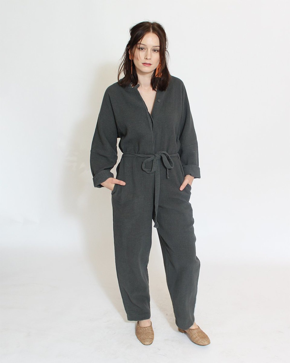 black crane high neck jumpsuit