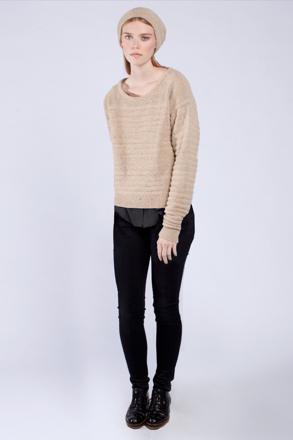 Micaela Greg Nude Sandstone Pullover Micaela Greg Nude Sandstone Pullover