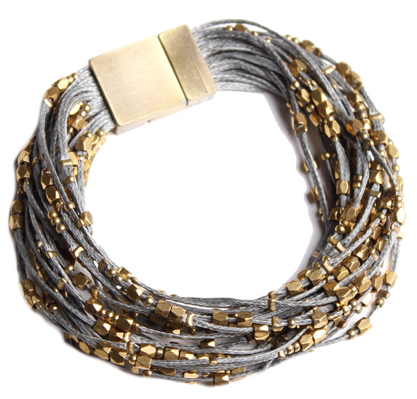 Serefina Glistening Strands Magnetic Cuff Slate Serefina Glistening Strands Magnetic Cuff Slate
