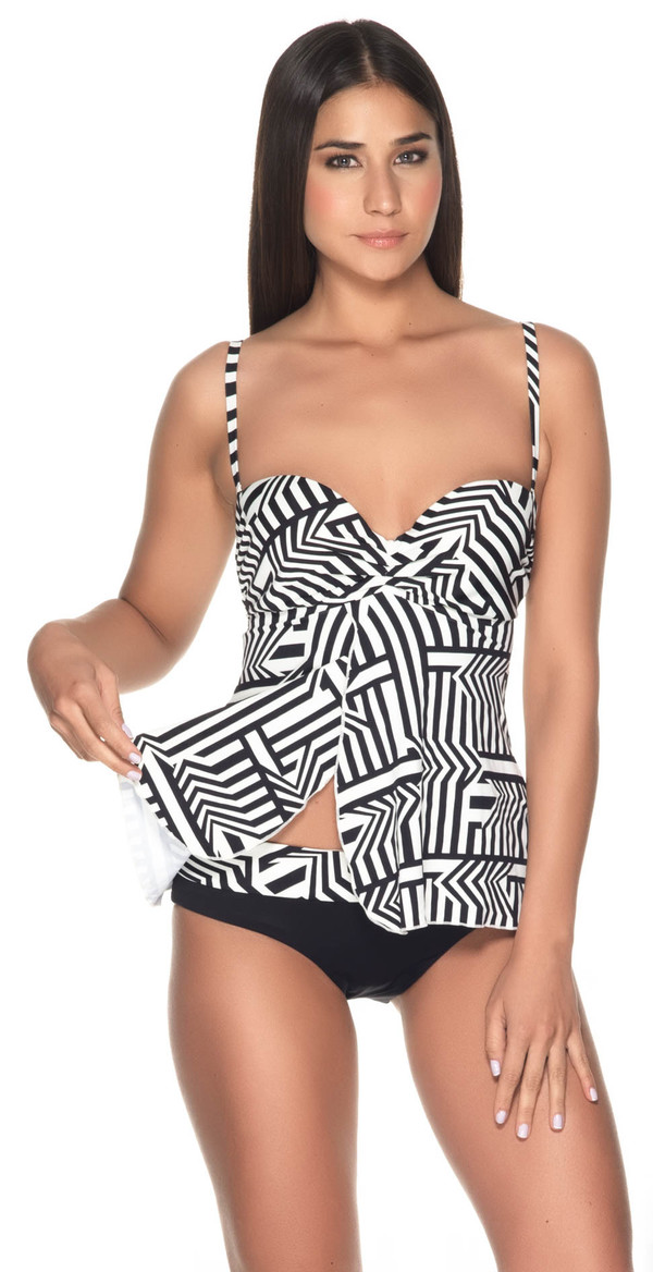Estivo Black and White Tankini BOTTOMS Estivo Black and White Tankini BOTTOMS