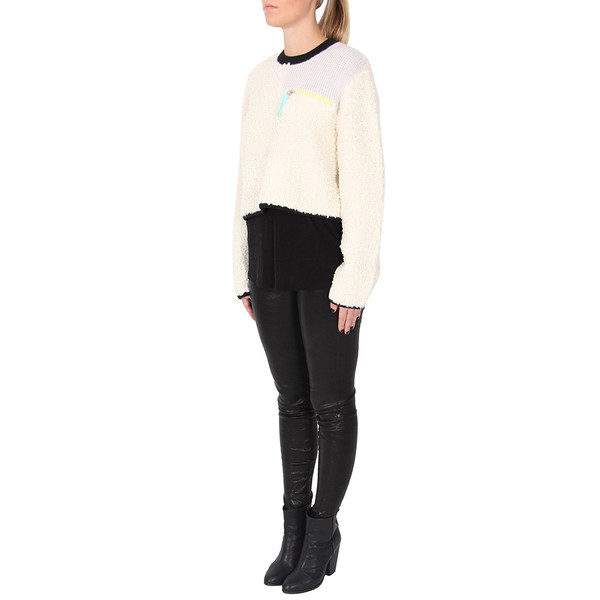 T By Alexander Wang Chunky Fleece Cropped Pullover T By Alexander Wang Chunky Fleece Cropped Pullover