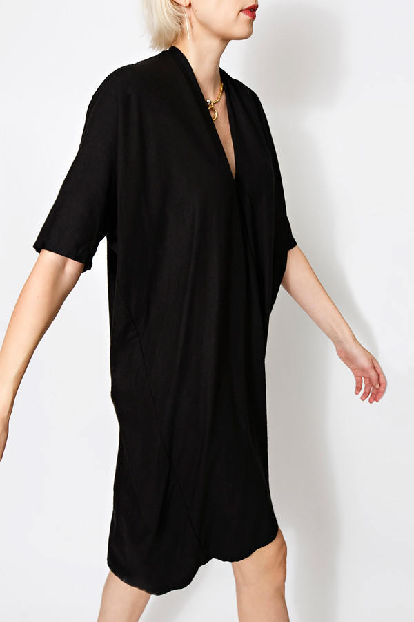 Miranda Bennett Flash Sale Black Muse Dress, Oversized, Silk Miranda Bennett Flash Sale Black Muse Dress, Oversized, Silk