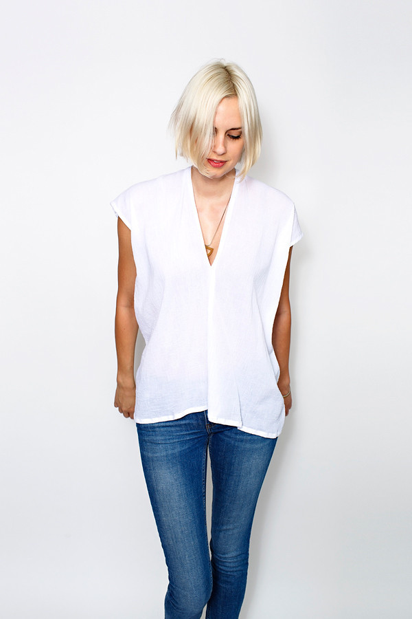Miranda Bennett White Everyday Top - Cotton Miranda Bennett White Everyday Top - Cotton