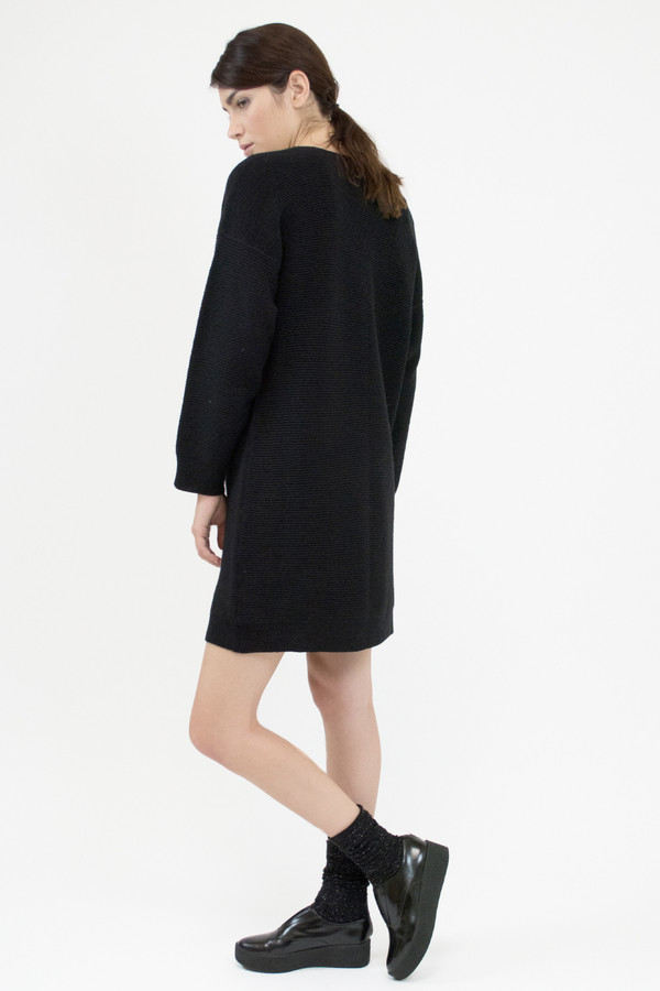 Micaela Greg Black Ripple Dress Micaela Greg Black Ripple Dress