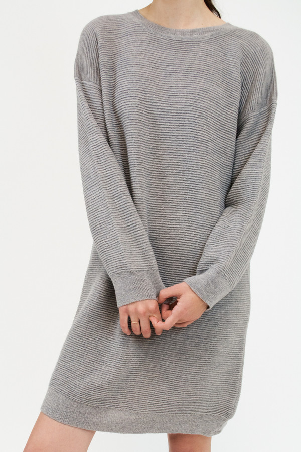 Micaela Greg Dove Grey Ripple Dress Micaela Greg Dove Grey Ripple Dress
