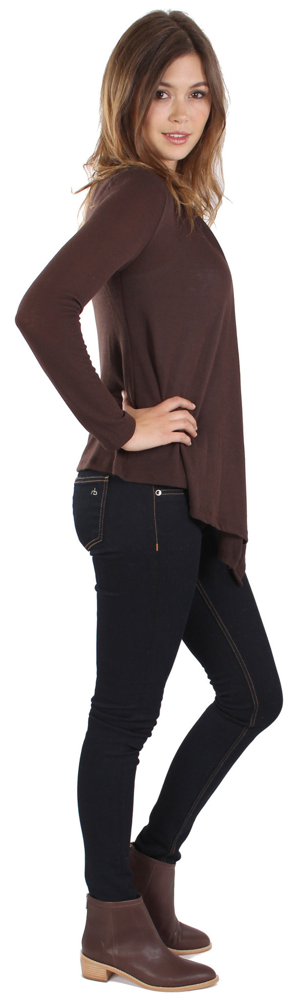Michael Farrell Basic Cardigan in Brown Michael Farrell Basic Cardigan in Brown