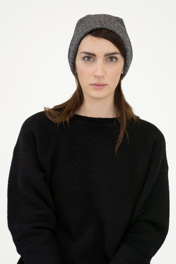Micaela Greg Speckle Grey Crinkle Hat Micaela Greg Speckle Grey Crinkle Hat