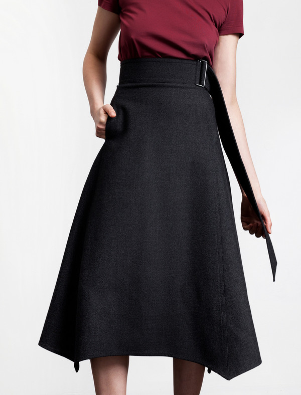 Butter Long High Waisted Skirt Slate Butter Long High Waisted Skirt Slate
