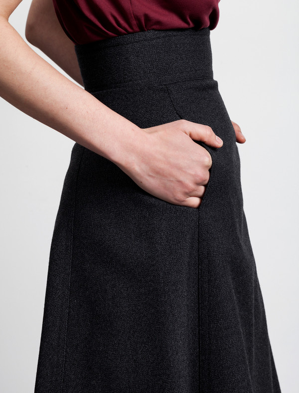 Butter Long High Waisted Skirt Slate Butter Long High Waisted Skirt Slate