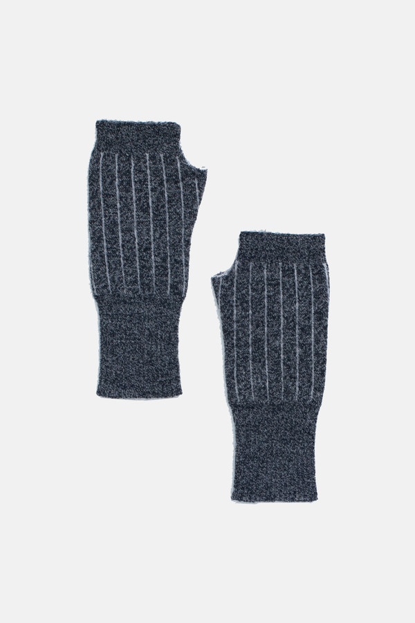 Micaela Greg Speckle Grey Pinstripe Fingerless Gloves Micaela Greg Speckle Grey Pinstripe Fingerless Gloves