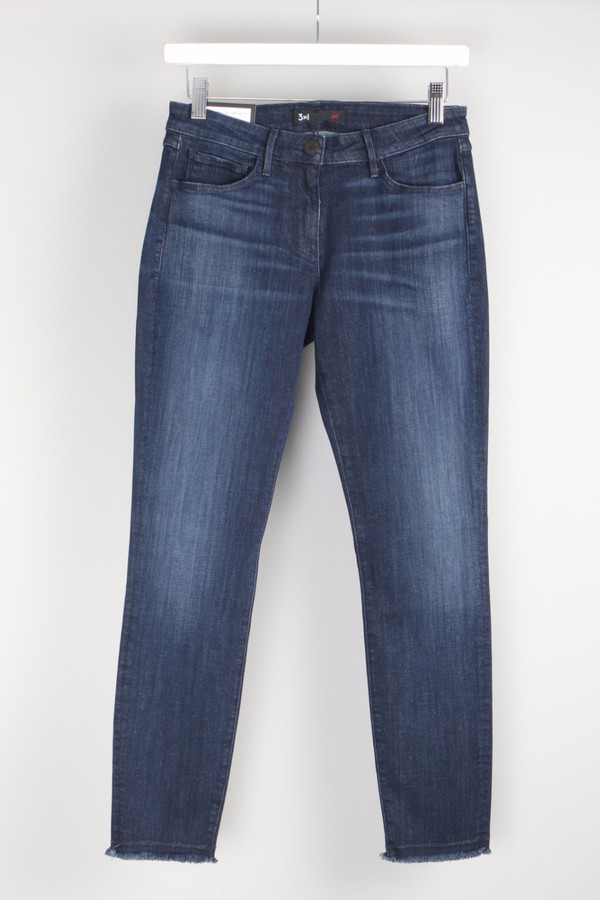3x1 W2 Mid Rise Skinny Crop Fray 3x1 W2 Mid Rise Skinny Crop Fray