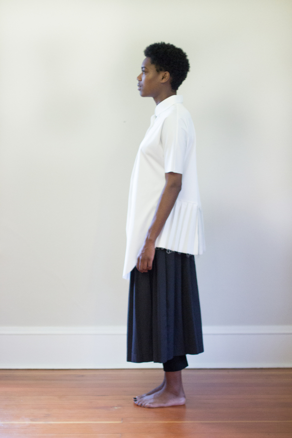 Alexa Stark Pleated Button Down Shirt Alexa Stark Pleated Button Down Shirt