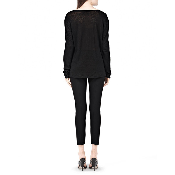T By Alexander Wang CLASSIC LINEN LONG SLEEVE CREW NECK TEE T By Alexander Wang CLASSIC LINEN LONG SLEEVE CREW NECK TEE