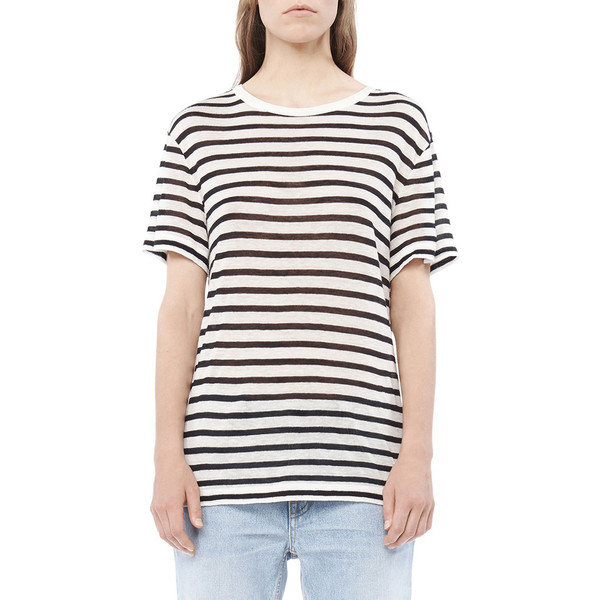 T By Alexander Wang STRIPE LINEN T-SHIRT T By Alexander Wang STRIPE LINEN T-SHIRT