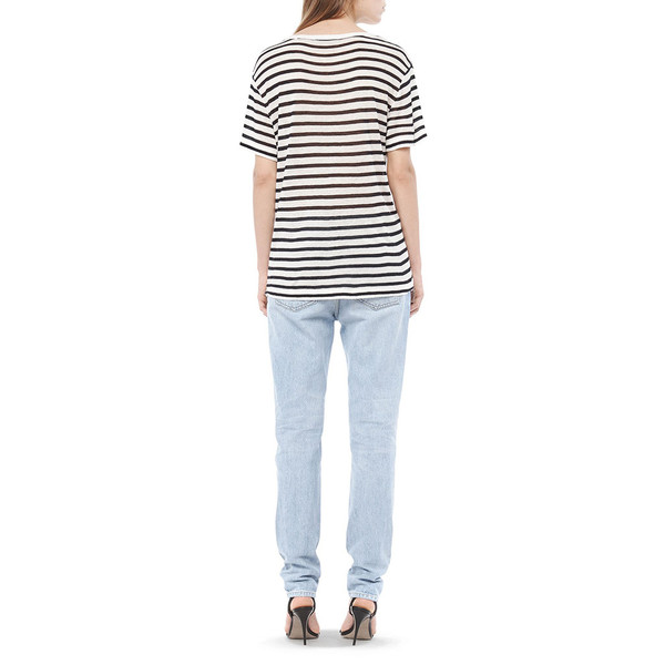 T By Alexander Wang STRIPE LINEN T-SHIRT T By Alexander Wang STRIPE LINEN T-SHIRT
