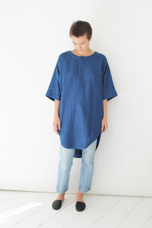 Ulihu linen tunic indigo Ulihu linen tunic indigo