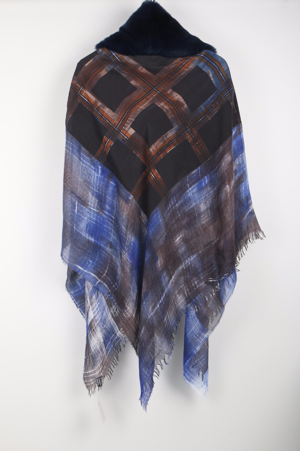 Richiami Icon Fur Stole Navy Richiami Icon Fur Stole Navy