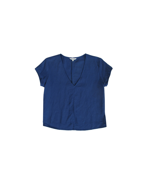 ALI GOLDEN V-NECK TOP - BLUE ALI GOLDEN V-NECK TOP - BLUE