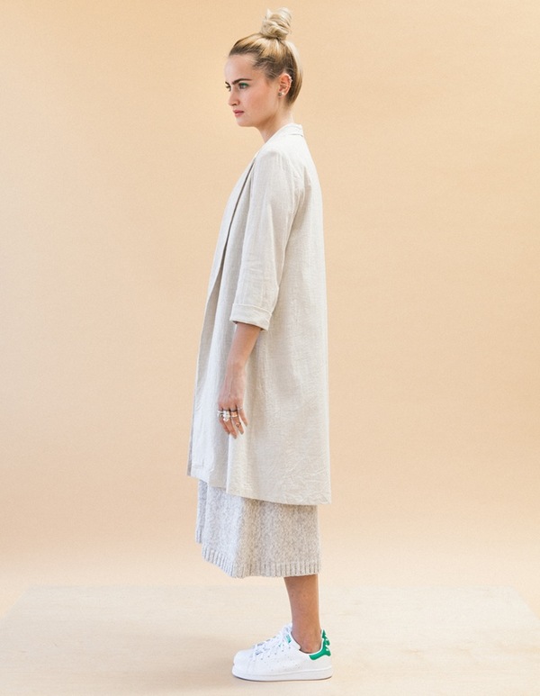 ALI GOLDEN NOTCH COLLAR JACKET - OATMEAL ALI GOLDEN NOTCH COLLAR JACKET - OATMEAL